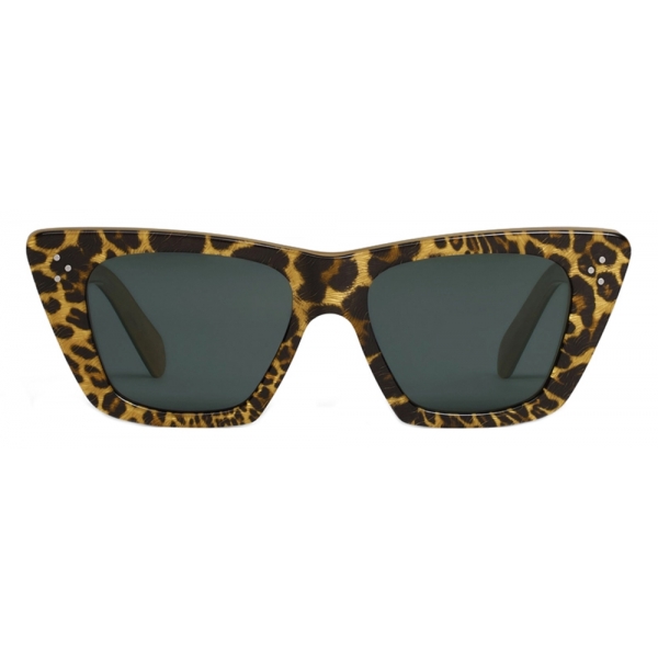 Céline - Cat Eye S187 Sunglasses in Acetate - Leopard - Sunglasses - Céline Eyewear