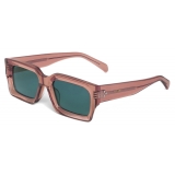 Céline - Black Frame 53 Sunglasses in Acetate - Transparent Rose Caramel - Sunglasses - Céline Eyewear