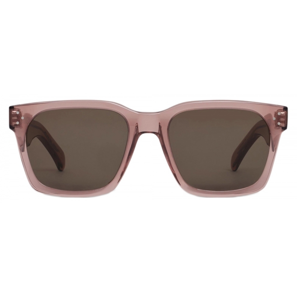 Céline - Black Frame 45 Sunglasses in Acetate - Transparent Rose Caramel - Sunglasses - Céline Eyewear