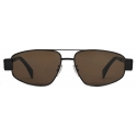 Céline - Occhiali da Sole Triomphe Metal 03 in Metallo - Nero Marrone - Occhiali da Sole - Céline Eyewear