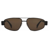 Céline - Triomphe Metal 03 Sunglasses in Metal - Black Brown - Sunglasses - Céline Eyewear