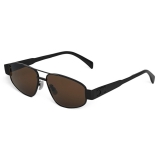 Céline - Occhiali da Sole Triomphe Metal 03 in Metallo - Nero Marrone - Occhiali da Sole - Céline Eyewear