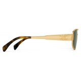 Céline - Occhiali da Sole Triomphe Metal 03 in Metallo - Oro Verde - Occhiali da Sole - Céline Eyewear