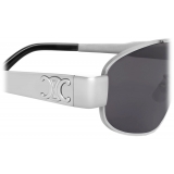 Céline - Triomphe Metal 03 Sunglasses in Metal - Silver Smoke - Sunglasses - Céline Eyewear