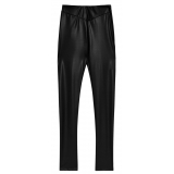 Patrizia Pepe - Shiny Faux Leather Fabric Trousers - Black - Trousers - Made in Italy - Luxury Exclusive Collection