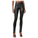 Patrizia Pepe - Shiny Faux Leather Fabric Trousers - Black - Trousers - Made in Italy - Luxury Exclusive Collection