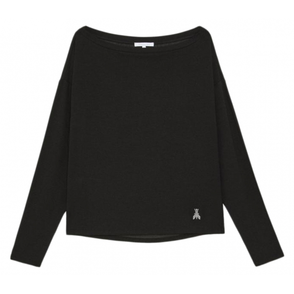 Patrizia Pepe - Lightweight Stretch Fabric Sweater - Black - Pullover - Made in Italy - Luxury Exclusive Collection