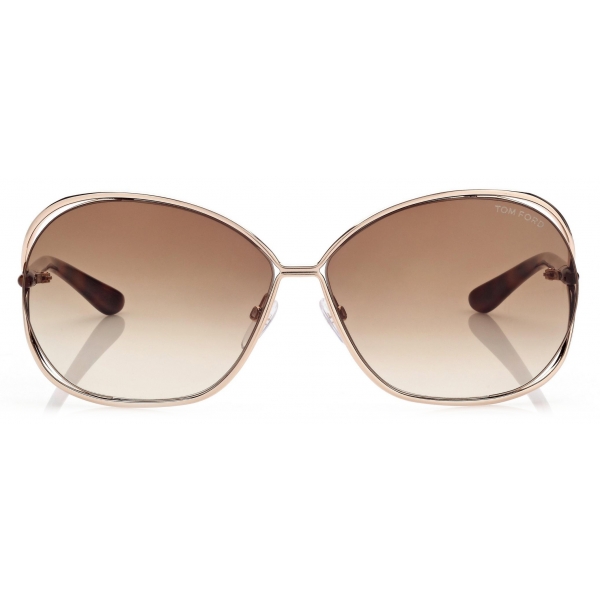 Tom Ford - Occhiali da Sole Carla - Occhiali da Sole Squadrati Morbidi - Oro Rosa - Occhiali da Sole - Tom Ford Eyewear