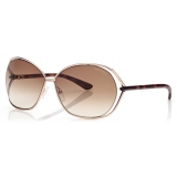 Tom Ford - Occhiali da Sole Carla - Occhiali da Sole Squadrati Morbidi - Oro Rosa - Occhiali da Sole - Tom Ford Eyewear