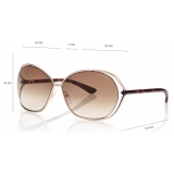 Tom Ford - Occhiali da Sole Carla - Occhiali da Sole Squadrati Morbidi - Oro Rosa - Occhiali da Sole - Tom Ford Eyewear