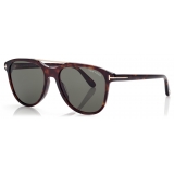 Tom Ford - Occhiali da Sole Damian - Occhiali da Sole Pilota - Havana Scuro - Occhiali da Sole - Tom Ford Eyewear