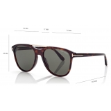 Tom Ford - Occhiali da Sole Damian - Occhiali da Sole Pilota - Havana Scuro - Occhiali da Sole - Tom Ford Eyewear