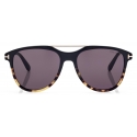 Tom Ford - Occhiali da Sole Damian - Occhiali da Sole Pilota - Nero Blu - Occhiali da Sole - Tom Ford Eyewear