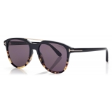 Tom Ford - Occhiali da Sole Damian - Occhiali da Sole Pilota - Nero Blu - Occhiali da Sole - Tom Ford Eyewear