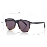 Tom Ford - Occhiali da Sole Damian - Occhiali da Sole Pilota - Nero Blu - Occhiali da Sole - Tom Ford Eyewear