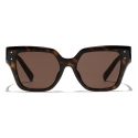 Dolce & Gabbana - DG Sharped Sunglasses - Havana Dark Brown - Dolce & Gabbana Eyewear