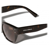 Dolce & Gabbana - Occhiale da Sole DG Sharped - Havana Marrone Scuro - Dolce & Gabbana Eyewear