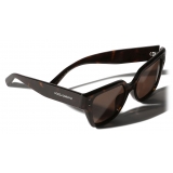 Dolce & Gabbana - DG Sharped Sunglasses - Havana Dark Brown - Dolce & Gabbana Eyewear