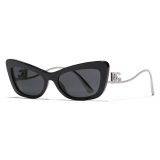 Dolce & Gabbana - Occhiale da Sole DG Crystal - Nero Argento - Dolce & Gabbana Eyewear