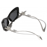 Dolce & Gabbana - Occhiale da Sole DG Crystal - Nero Argento - Dolce & Gabbana Eyewear