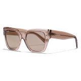 Dolce & Gabbana - DG Sharped Sunglasses - Transparent Camel - Dolce & Gabbana Eyewear