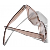 Dolce & Gabbana - DG Sharped Sunglasses - Transparent Camel - Dolce & Gabbana Eyewear