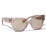 Dolce & Gabbana - DG Sharped Sunglasses - Transparent Camel - Dolce & Gabbana Eyewear