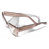 Dolce & Gabbana - DG Sharped Sunglasses - Transparent Camel - Dolce & Gabbana Eyewear