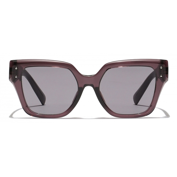Dolce & Gabbana - DG Sharped Sunglasses - Transparent Violet - Dolce & Gabbana Eyewear