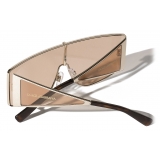 Dolce & Gabbana - Occhiale da Sole DG Sharped - Oro Chiaro Marrone Chiaro - Dolce & Gabbana Eyewear