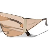 Dolce & Gabbana - Occhiale da Sole DG Sharped - Oro Chiaro Marrone Chiaro - Dolce & Gabbana Eyewear