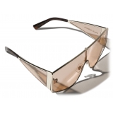 Dolce & Gabbana - DG Sharped Sunglasses - Light Gold Light Brown - Dolce & Gabbana Eyewear