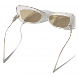 Dolce & Gabbana - DG Crystal Sunglasses - Transparent Camel Gold - Dolce & Gabbana Eyewear