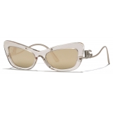 Dolce & Gabbana - Occhiale da Sole DG Crystal - Cammello Trasparente Oro - Dolce & Gabbana Eyewear