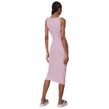 Patrizia Pepe - Sheath Dress with Draping - Antique Pink - Made in Italy - Luxury Exclusive Collection