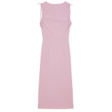 Patrizia Pepe - Sheath Dress with Draping - Antique Pink - Made in Italy - Luxury Exclusive Collection