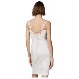 Patrizia Pepe - Sheath Dress with Cut-Out Detail - White - Made in Italy - Luxury Exclusive Collection