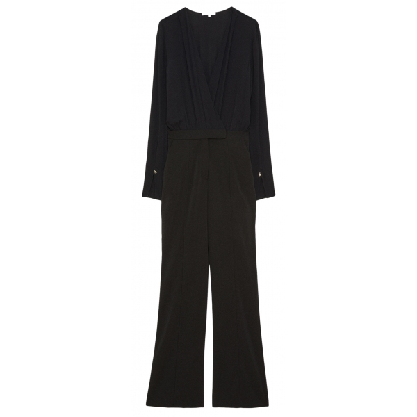 Patrizia Pepe - Long Suit with Blouse and Flared Trousers - Black - Made in Italy - Luxury Exclusive Collection