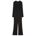 Patrizia Pepe - Long Suit with Blouse and Flared Trousers - Black - Made in Italy - Luxury Exclusive Collection