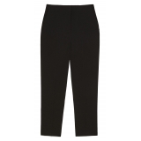 Patrizia Pepe - Tapered Trousers in Technical Fabric - Black - Trousers - Made in Italy - Luxury Exclusive Collection
