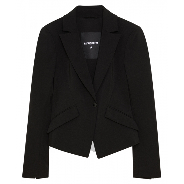 Patrizia Pepe - Short Single-Breasted Jacket - Black - Jacket - Made in Italy - Luxury Exclusive Collection