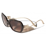 Dolce & Gabbana - DG Crystal Sunglasses - Havana Gold - Dolce & Gabbana Eyewear