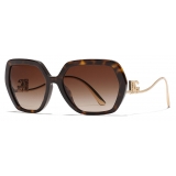 Dolce & Gabbana - DG Crystal Sunglasses - Havana Gold - Dolce & Gabbana Eyewear