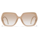 Dolce & Gabbana - Occhiale da Sole DG Crystal - Beige Opalino Oro - Dolce & Gabbana Eyewear