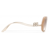 Dolce & Gabbana - Occhiale da Sole DG Crystal - Beige Opalino Oro - Dolce & Gabbana Eyewear