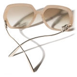 Dolce & Gabbana - Occhiale da Sole DG Crystal - Beige Opalino Oro - Dolce & Gabbana Eyewear