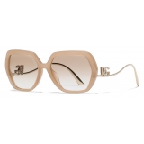 Dolce & Gabbana - Occhiale da Sole DG Crystal - Beige Opalino Oro - Dolce & Gabbana Eyewear