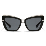 Dolce & Gabbana - Metal Print Sunglasses - Black Zebra Print - Dolce & Gabbana Eyewear