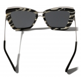 Dolce & Gabbana - Metal Print Sunglasses - Black Zebra Print - Dolce & Gabbana Eyewear