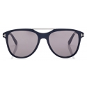 Tom Ford - Occhiali da Sole Damian - Occhiali da Sole Pilota - Blu Fumo - Occhiali da Sole - Tom Ford Eyewear